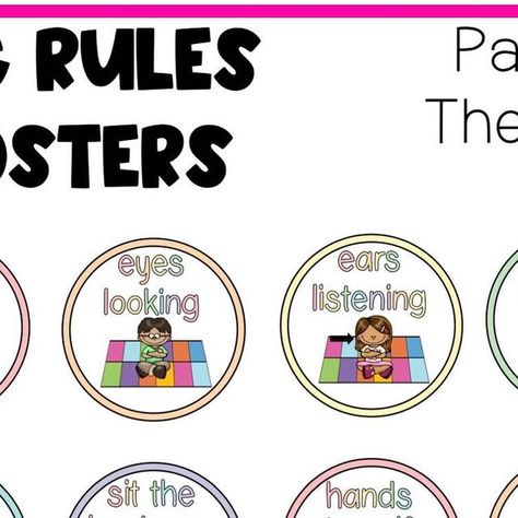 Keepin’ Up With The Kinders on Instagram: "Did someone say 50% off? These are on sale for TODAY only or until I remember to put them back to full price 🙃😉 Rug Rules are a NEED in any elementary classroom. I review these every day in my kindergarten class! Comment below with 💜 if you want the tpt link sent right to your messages! 💜" Rug Rules, Kindergarten Class, Elementary Classroom, Today Only, For Today, Kindergarten, Every Day, On Sale, Rug