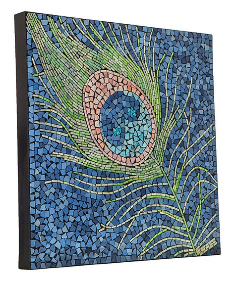 Look at this Peacock Feather Mosaic Wall Décor on #zulily today! Feather Mosaic, Persian Room, Mosaic Peacock, Bird Magic, Peacock Theme, Mosaic Tile Art, Mosaic Murals, Mosaic Madness, Tile Wall Art