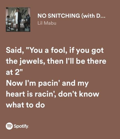 Lil Mabu - No Snitching (with Dusty Locane) Lil Mabu Wallpaper, Lil Mabu Edit, Lil Mabu Pics, Lil Durk Spotify Lyrics, Dusty Locane, When Lil Tjay Said, Lil Mabu, High Asf, Unforgettable Song