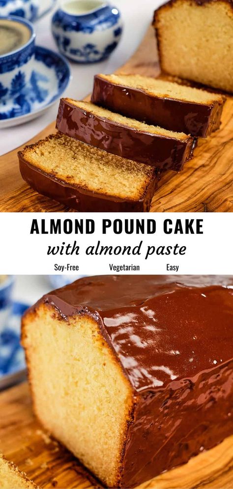 Almond Paste Cake, Almond Loaf Cake, Almond Bundt Cake, Almond Pound Cake, Pound Cake Glaze, Almond Pound Cakes, Lemon Poppyseed Cake, Lemon Bundt Cake, Popular Desserts