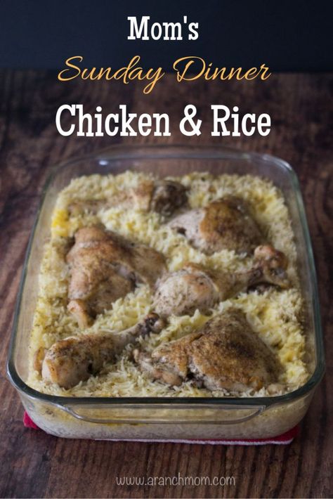 Chicken and rice was a common dish at our house for Sunday dinner. Every time I make it, I remember Mom fryng chicken in her cast iron skillet. Soul Food Sunday Dinner Ideas, Sunday Dinner Ideas Families, Sunday Chicken, Easy Sunday Dinner, Canned Applesauce, Sunday Dinner Ideas, Sunday Dinner Recipes, Dinner Chicken, Bacon Grease