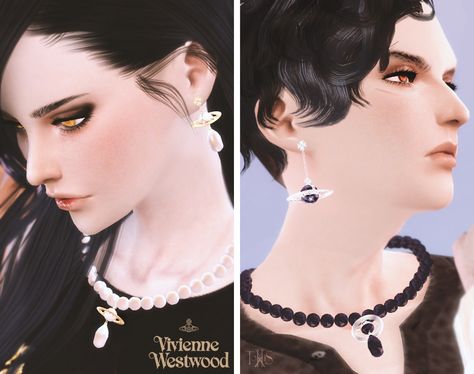 Sims 4 Custom Content Finds — tok–sik: Vivienne Westwood Accessories Set 1... Vivienne Westwood Accessories, Sims 4 Cc Clothes, Vivienne Westwood Earrings, Sims 4 Blog, Sims 4 Update, Best Sims, Sims 4 Mods Clothes, Ear Earrings, Sims 4 Game