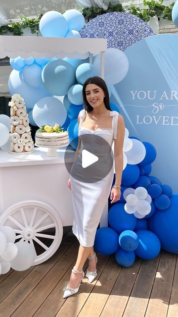 Balloon Artist and Event Planner Mockup Templates on Instagram: "🤍💙 GREETINGS FROM GREECE! 💙🤍 
Because it’s been a hot minute that we don’t post a #BTS!

For the ravishing #bridetobe @faithkarambelas 🤍✨" Greece Themed Party Decoration, Greece Themed Party, Greece Party, Bridal Shower Quotes, Planner Mockup, Bridesmaid Tips, Best Bridal Shower Gift, Balloon Artist, Simple Bridal Shower