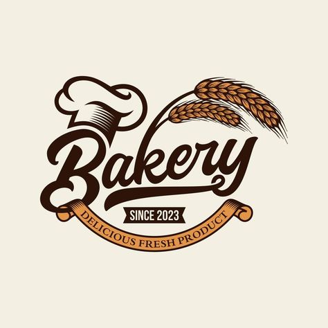 Vintage Retro Bakery Logo Badges And Labels Stock Vector Illustration Logo Bakery Design, Retro Bakery Logo, Kart Vizit, Sparkly Wedding Cakes, Retro Bakery, Logo Bakery, Vintage Bakery, Baking Logo, Cake Logo