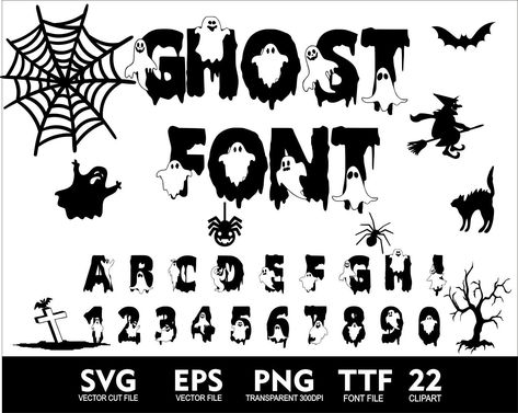 Add a spooky touch with Halloween Ghost & Clipart Font 👻 Perfect for creating festive and eerie designs#HalloweenFont #SpookyType #CreepyCalligraphy #FrighteningFonts #TrickOrType Spooky Lettering Halloween Fonts, Ghost Font, Free Spooky Fonts, Happy Halloween Font, Halloween Calligraphy, Police Halloween, Halloween Fonts Alphabet, Spooky Clipart, Spooky Font