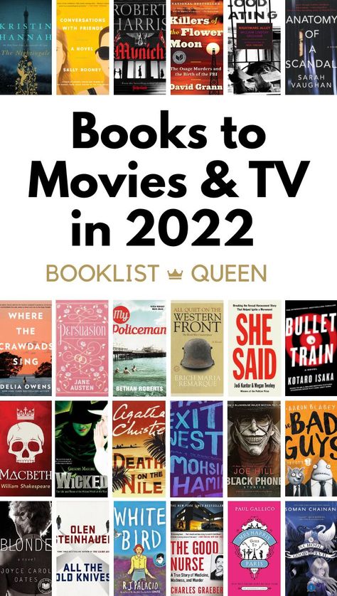 Latest Books To Read, Books That Became Movies, Movies Based On Books, Movies Of 2022, Books To Movies, 2022 Movies, Books You Should Read, Book Challenge, Upcoming Books