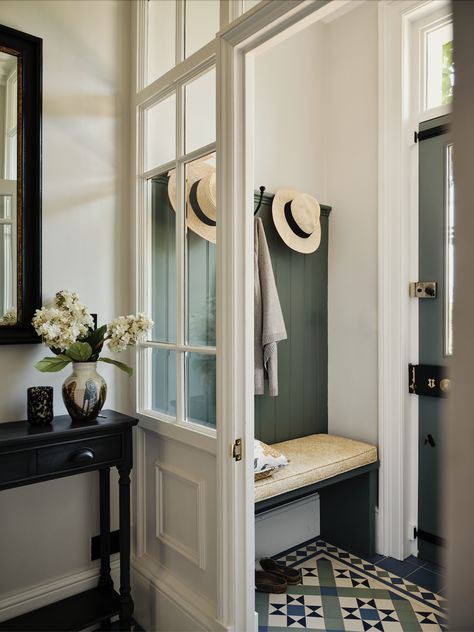 Welcome To Our Nest, Cloak Room, Stylish Entryway, Porch Interior, Victorian Hallway, Modern Foyer, Entryway Design, House Pool, Mini Loft