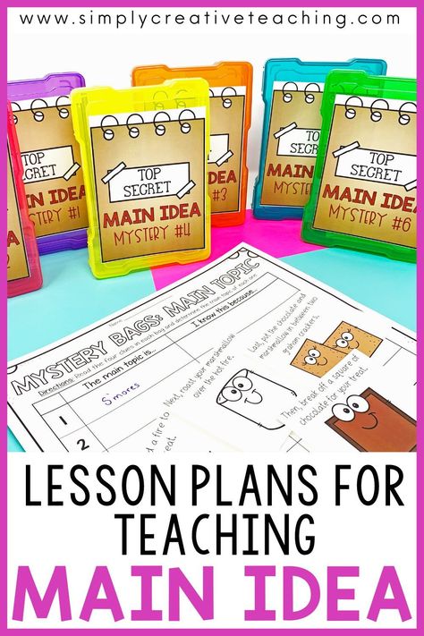 Help your students master main idea with these fun lesson ideas! Each of these teaching tips will help your first grade and second grade students learn to identify the main idea and details in a paragraph. Read all about how to create an anchor chart, whole group lessons, and individual work ideas. As a bonus, get FREE main idea activities and worksheets to use for guided reading and centers! Check them out for your 1st grade and 2nd grade students today! How To Teach Main Idea, Main Idea And Key Details, Main Idea Lessons, Main Idea Activities, Main Idea And Details, Teaching Main Idea, Teaching First Grade, 2nd Grade Reading, Reading Instruction