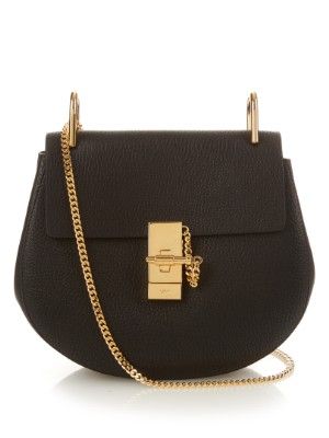 Drew small leather shoulder bag | Chloé | MATCHESFASHION.COM UK Chloe Shoulder Bag, Chloe Handbags, Genuine Leather Purse, Leather Shoulder Handbags, Handbag Outlet, Purse Styles, Chloe Drew, Black Cross Body Bag, Leather Purse