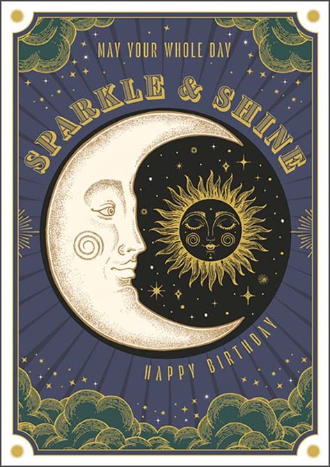 Moon Birthday Card, Birthday Greetings Images, Moon Birthday, Happy Birthday Art, Birthday Illustration, Birthday Wishes Messages, Happy Birthday Wishes Cards, Happy Birthday Meme, Happy Birthday Pictures