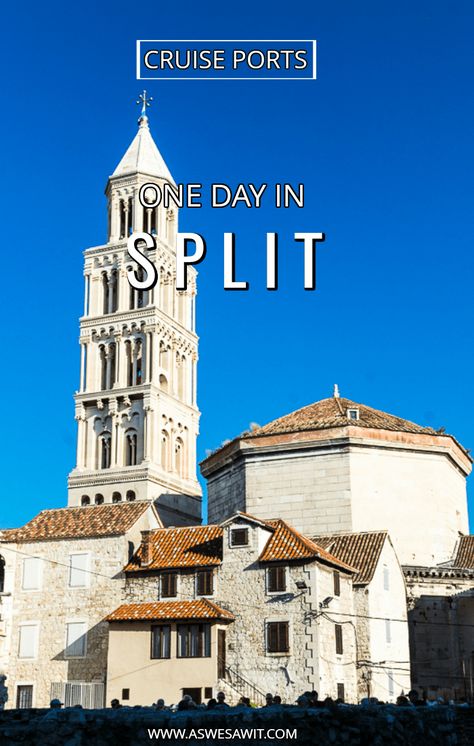 Things you can't miss in Split Croatia, even if your cruise itinerary only gives you one day to see this UNESCO site. #split #croatia #travel #itineraries #europe #cruising #destinations #UNESCO Split Croatia Cruise Port, Split Croatia Travel, Italy Cruise, Greek Cruise, Cruise Itinerary, Beige Abstract Art, European Cruise, Cruise Italy, Cruise Ideas