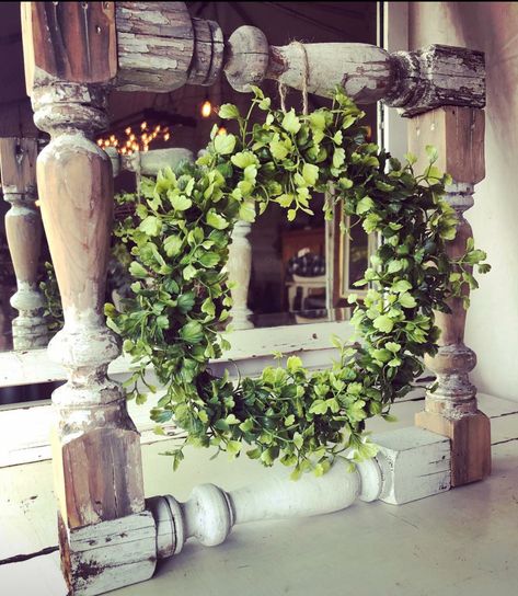 Farmhouse Antique Decor, Antique Decor, Hoop Wreath, Diy Decor, Wreath, Farmhouse, Home Improvement, Signs, Frame