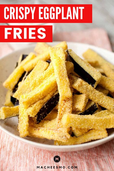 These Crispy Eggplant Fries are the perfect healthy alternative to fried potatoes. Crisply baked veggies are so delicious and these Crispy Eggplant Fries make for the perfect easy and healthy snack idea. With an easy homemade seasoning that adds an amazing flavor to my Crispy Eggplant Fries, you can have an easy side dish in no time. Try this Crispy Eggplant Fries Recipe with all sorts of dipping sauces. Eggplant Fries, Crispy Eggplant, Yummy Fries, Homemade Seasoning, Easy Snacks For Kids, Baked Veggies, Dipping Sauces, Fries Recipe, Easy Side Dish