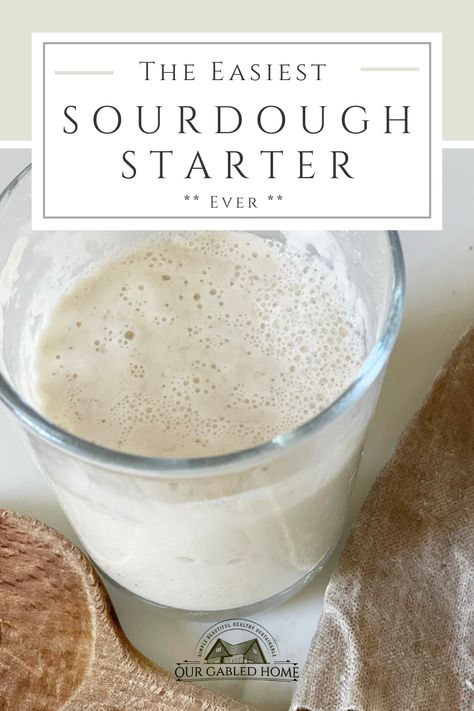 No measurements, no feedings, no discards: this is really the easiest sourdough starter ever! Sourdough Starter Without Yeast, Sourdough Starter Without Discard, No Discard Sourdough Starter Recipe, No Waste Sourdough Starter, Easiest Sourdough Starter, Simple Sourdough Starter, Fast Sourdough Starter, Sourdough Starter No Discard, No Discard Sourdough Starter