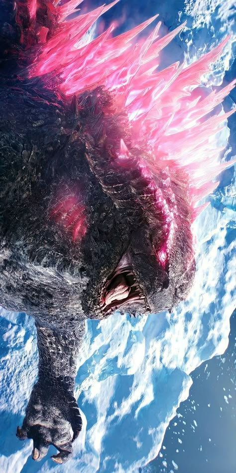 Pink Godzilla, Godzilla Video, Godzilla Art, Godzilla Monsterverse, King Kong Vs Godzilla, Godzilla Comics, Godzilla And Kong, Kong Godzilla, Monster Verse