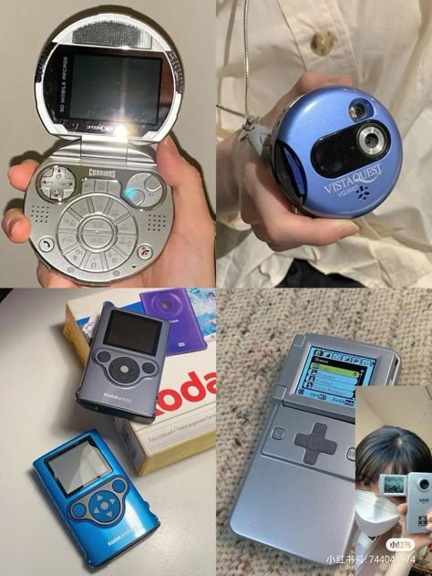 2000s Phone, Y2k Futurism, Old Tech, Tech Aesthetic, Cute Camera, Old Technology, Retro Tech, Retro Gadgets, Frutiger Aero