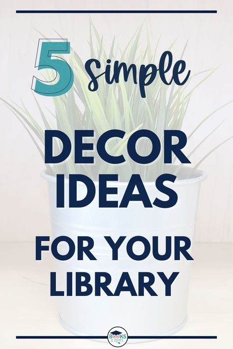 Simple decor ideas and tips for your classroom or school library. Posters and display ideas to create an engaging environment for students to read and learn. Diy Library Decor, Preschool Library Center Ideas, Preschool Library Center, School Library Posters, School Library Book Displays, Simple Decor Ideas, School Library Decor, Preschool Library, Library Signage