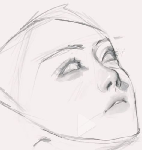 Pointy Nose Front View, How To Draw Whiskers On Face, Hand On Top Of Head Reference, Eyes Looking Up Sketch, Reference Looking Down, Side Views Reference, Looking To The Side Reference Drawing, Perspective Face Drawing, Side Facing Reference