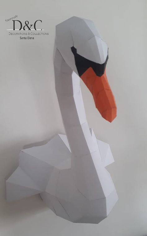 Quieres armar tu propio papercraft de este cisne?, entonces estas en el lugar correcto, dale click en el enlace y te dirigira a mi blog donde te enseñare paso a paso como hacerlo. 3 D, Fragrance, Home Decor Decals, Wall, Home Decor, Home Décor