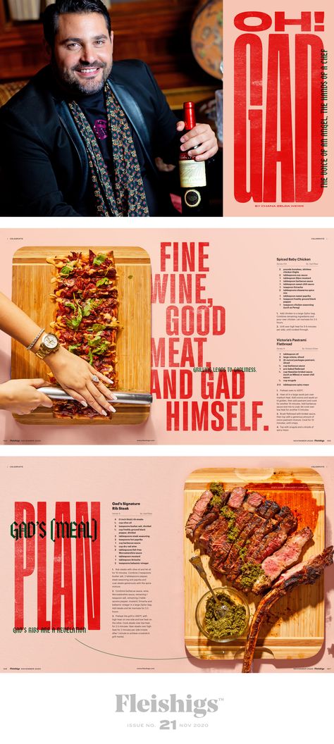 typography big fonts magazine layout design Cookbook Graphic Design, Healthy Packaging, Menu Graphic Design, Food Magazine Layout, Big Fonts, Publication Inspiration, Article Layout, Recipe Graphic, Food Editorial