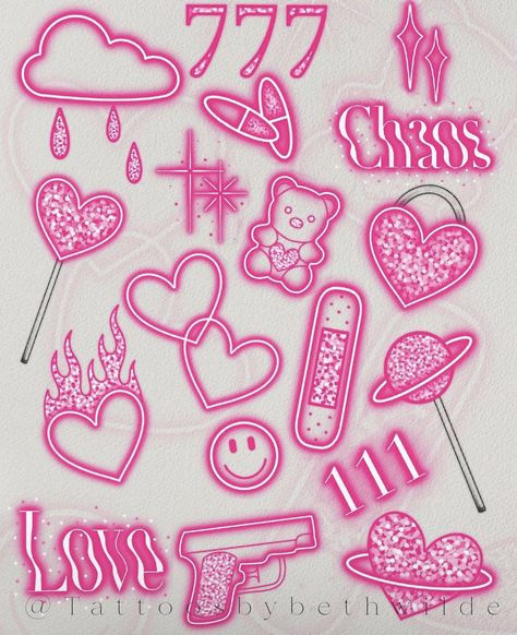 Pastel Tattoo, Cowboy Tattoos, Graffiti Heart, Graphic Shapes Design, Kawaii Tattoo, Glitter Tattoo, Badass Tattoos, Dope Tattoos, Flash Art