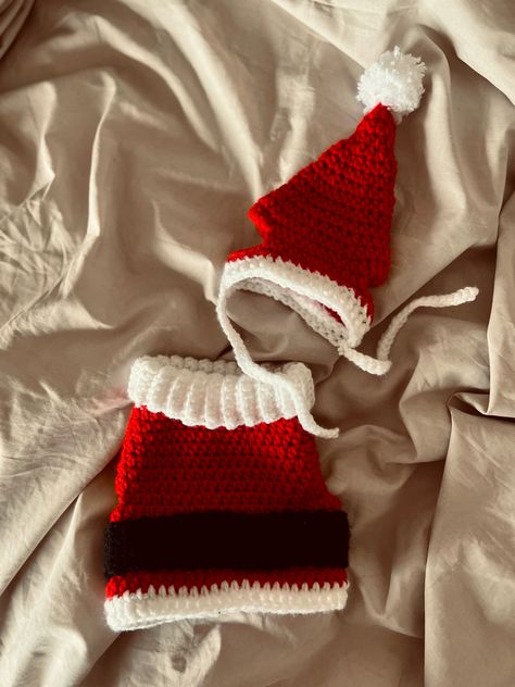 Crochet Crochet Santa Hat, Santa Sweater, Crochet Santa, Dog Hat, Crochet Dog, Dog Christmas, Dog Sweater, Crochet Animals, Christmas Santa