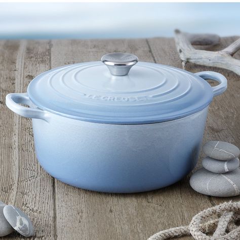 Le Creuset Coastal Blue, Le Creuset Blue, Le Creuset Colors, Le Creuset Cast Iron, Kitchen Wares, Bridal Preparation, House Items, Kitchen Ware, Silk Outfit