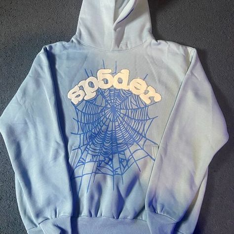 Sp5der Worldwide Hoodie Sky Blue Sp5der Hoodie, Spider Worldwide, Original Bags, My Profile, Sky Blue, Blue Sky, Brand New, Outfit Inspo, Plus Fashion