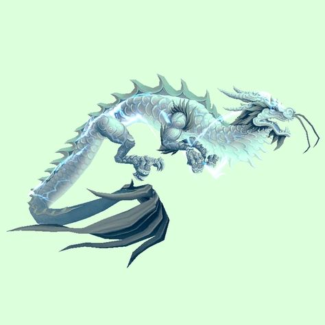 Thundering White Cloud Serpent - Pet Look | Petopia - Hunter Pets in the World of Warcraft Cloud Serpent, Monster Animal, Chinese Dragons, Lich King, Dnd Dragons, Monster Concept Art, Fantasy Monster, White Cloud, Fantasy Dragon