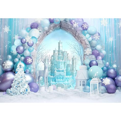 ❄️✨ Dive into a world of ice and magic with our newly designed Frozen-themed photography background! ⛄️🌨️ Perfect for capturing stunning studio photos or transforming your party space into a winter wonderland, these backdrops bring the enchanting beauty of Arendelle to life. 📸💙 From Elsa’s frosty powers to Anna’s adventurous spirit, every detail is designed to make your event or photo session unforgettable. Let it go and embrace the chill with a touch of Frozen magic! ❄️👑 #lisabackdropdesigns... Frozen Theme Background, Elsa Decorations Frozen Theme, Elsa Decorations, Elsa Backdrop, Elsa Themed Birthday Party, Princess Castle Backdrop, Frozen Decor, Frozen Decorations, Castle Backdrop