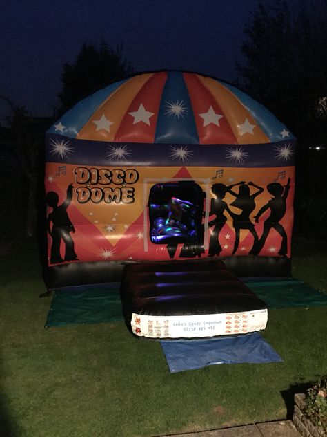 Our inflatable disco dome at night !! Great party option basedin west midlands Disco Dome Party Ideas, Disco Dome, West Midlands, Disco Party, 16th Birthday, At Night, Party Ideas, Parenting, Birthday