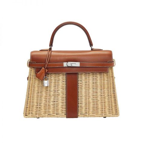 Would you spend $47,715 on this Hermès bag?  That's what it went for at Christies in 2012.   Hermès Rare Sac Kelly Picnic 35 En Cuir Barenia & Osier Vintage Designer Handbags, Hermes Kelly Bag, Wicker Bags, Picnic Bag, Kelly Bag, Hermes Handbags, Hermes Bags, Mode Vintage, Hermes Bag