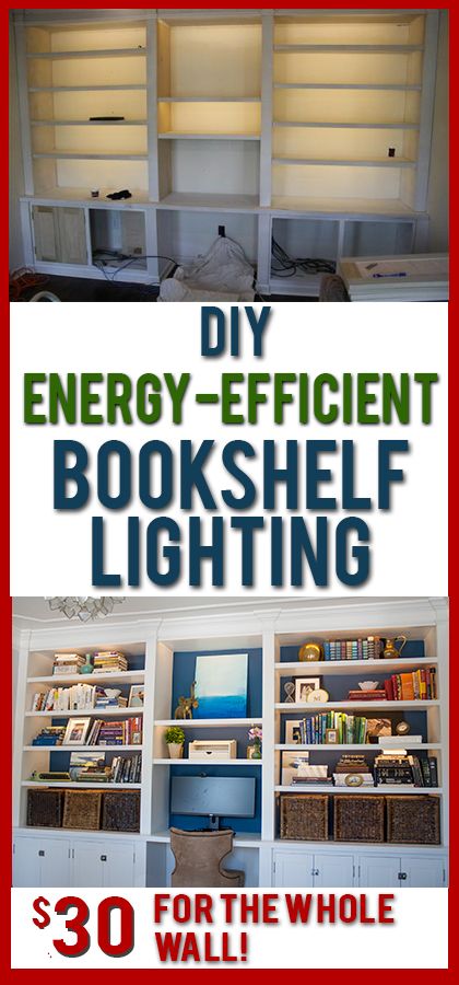 Love these DIY lights for bookshelves or under cabinets. Such soft, even light and it's SO cheap to buy and install! Closet Furniture, Bookshelf Lighting, Diy Lights, Bookcase Lighting, Garage Room, Renovation Inspiration, Creative Decoration, Shelf Lighting, Bookshelves Diy