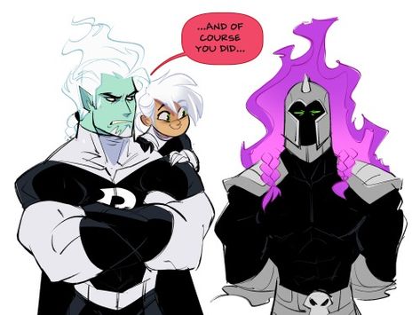 Due to a high demand of people who wanted Fright... - KROSSAN Dan Phantom, Mario Funny, Phantom Comics, 07 Ghost, Character Designer, Kim Possible, Danny Phantom, Concept Art Character, Bat Family