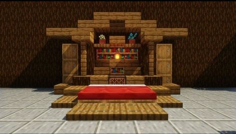 Minecraft 3 Bed Ideas, Minecraft Big Bedroom Ideas In Game, Minecraft Bed Designs In Game, Fancy Minecraft Bed Ideas, Minecraft Royal Bed, Bed Minecraft Design, Minecraft Bed Ideas In Game, Bed Designs Minecraft, Bed Minecraft Ideas