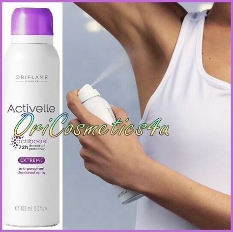 Oriflame Activelle Fresh Anti Perspirant Deodorant Spray  Anti perspirant deodorant spray proven to control sweat for up to 72 hours. With ActiBoost motion activated technology giving you a burst of freshness when you need it. 150ml. These products are BRAND NEW! Please feel free to check out our Ebay Shop for other great bargains!  https://www.ebay.co.uk/str/OriCosmetics4u About Oriflame With Swedish origin comes a Swedish attitude towards cosmetics. Inspired by the uncomplicated beauty of the Anti Perspirant Deodorant, Oriflame Beauty Products, When The Going Gets Tough, Anti Perspirant, Deodorant Spray, Woman Looking, Citrus Scent, 72 Hours, Active Women