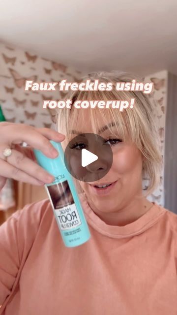 Lacey Farber on Instagram: "Faux freckles using magic root cover up. Bruh. 
.
.
.
.
.
.
#fauxfreckles #freckles #makeuphacks #makeuptrend #magicrootcoverup #makeuptutorial" How To Do Fake Freckles, Diy Freckles, Fake Freckles Tutorial, Fake Freckles, Root Cover Up, Faux Freckles, Natural Face, All The Way, Cover Up