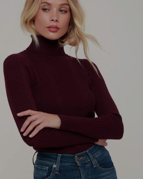 Ribbed Turtleneck Top, Turtleneck Outfit, Trendy Summer Outfits, Turtleneck Top, Ribbed Turtleneck, Black Turtleneck, Plum Purple, Turtle Neck Top, Pop Fashion