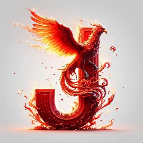 J Photo Letter, J Alphabet Design, J Alphabet Design Letters, Phoenix Names, Fire Alphabet, Letters J, J Alphabet, Alphabet Designs, J Names