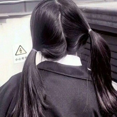 Black Pigtails Aesthetic, Black Pigtails, Low Ponytails, Piggy Tails, Black Hair Aesthetic, Ghost Girl, Original Characters, Character Inspo, Low Ponytail