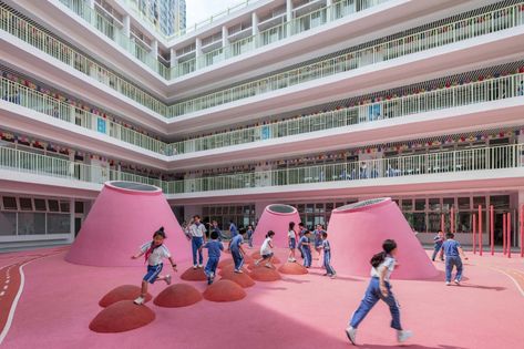 Gallery of Xinsha Primary School / 11ARCHITECTURE - 27 Branded Environments, Elementary School Playground, Architecture Sketchbook, School Campus, School Playground, Public Realm, Construction Drawings, Play Spaces, Public Park