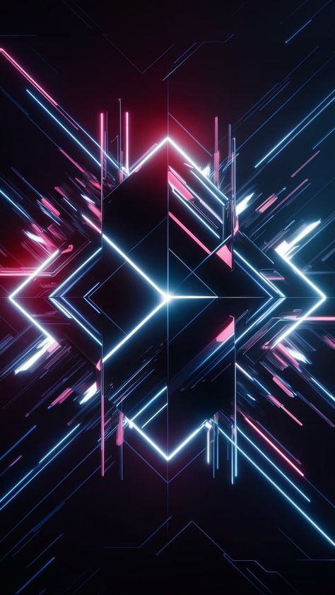 Neon Shapes, Futuristic Wallpaper, Definition Wallpaper, Futuristic Elements, Neon Geometric, Dynamic Light, Capsule Hotel, Abstract Wallpapers, Futuristic Background