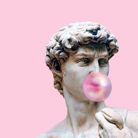 Movie Kiss, Home Movie, Bubble Gum, Pink Background, Gum, Kiss, Statue, Tumblr, Pink