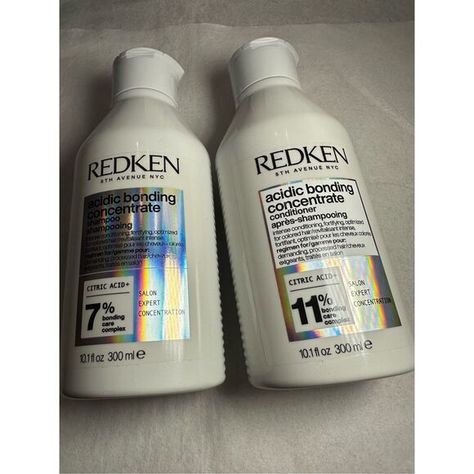 Redken 5th Ave NYC ACIDIC BONDING CONCENTRATE DUO Shampoo & Conditioner 300ml ea Hair Color Fade, Acidic Bonding Concentrate, Redken Hair Products, Strengthen Hair, Heat Styling, Hair Coloring, Hair Strengthening, Heat Styling Products, Citric Acid