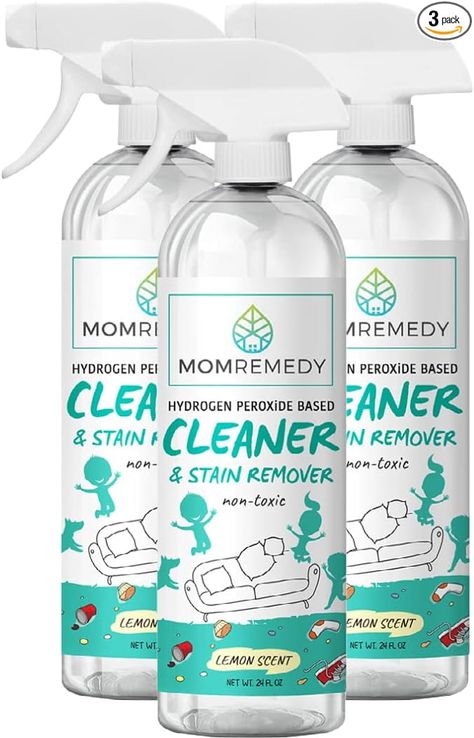 Amazon.com: MOMREMEDY Hydrogen Peroxide All Purpose Cleaning Spray | Multipurpose Home Cleaner | Fabric and Laundry Stain Remover | All Surface Kitchen and Bathroom | Non Toxic | 3 Pack : Health & Household Hydrogen Peroxide Stain Remover, Hydrogen Peroxide Shower Cleaner, Active Enzyme Laundry Stain Remover, Bleach Cleaning Solution Spray Bottle, Non Toxic Multipurpose Cleaner, Laundry Stain Remover, Laundry Stains, Nail Fungus, Cleaning Spray