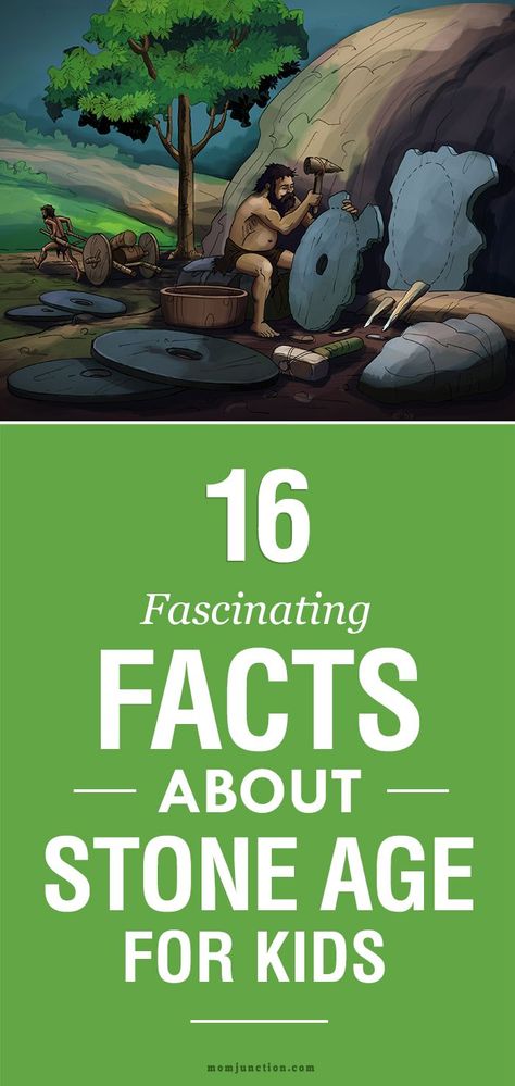 The period started when our ancestors made the first stone tool, about 3.4 million years ago, and continued until the introduction of metal tools, around a few thousand years ago. And, here MomJunction has compiled 16 interesting Stone Age facts for kids. Read on to learn more. Stone Age Facts, Stone Age Ks2, Stone Age Activities, Stone Age Houses, Early Humans History, Archaeology For Kids, Stone Age People, Stone Age Art, Stone Age Tools