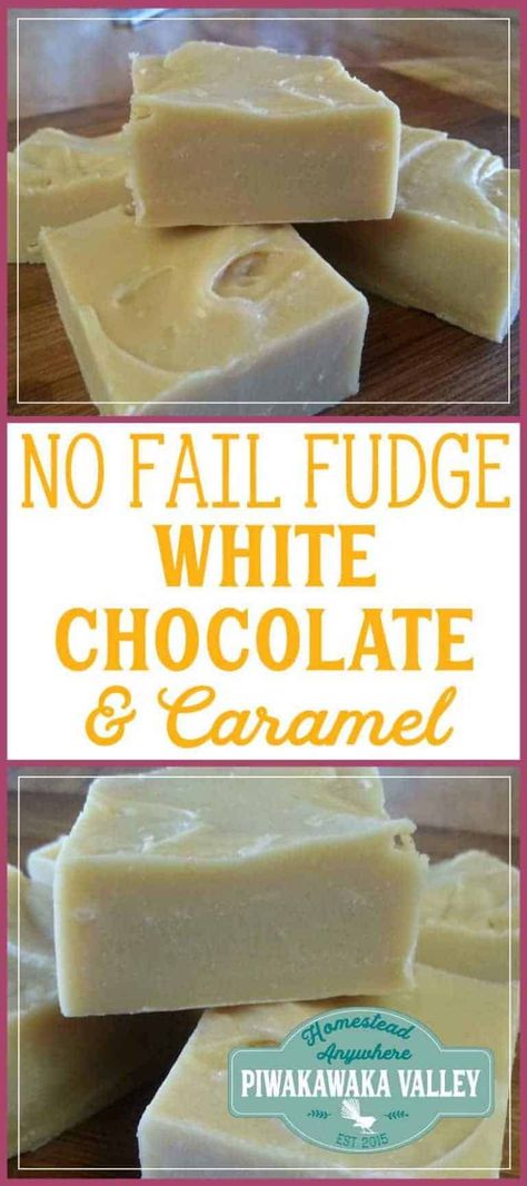 No Fail Fudge, Beginner Baking Recipes, Chocolate Caramel Fudge, White Chocolate Fudge, Sugar Free Baking, Chocolate And Caramel, Special Occasion Food, Caramel Fudge, Homemade Candies