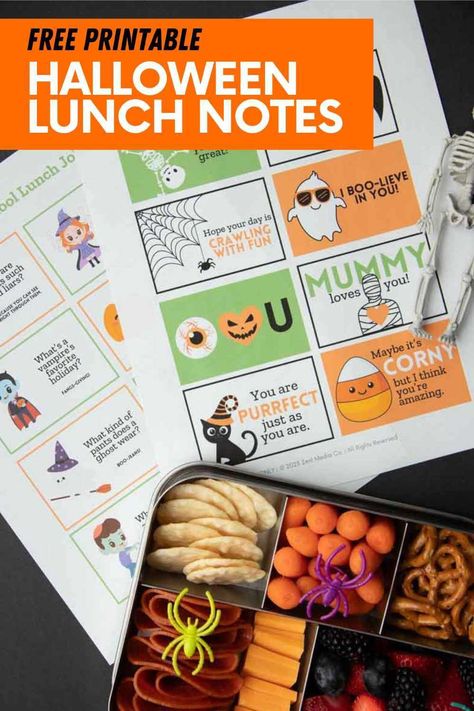 Halloween School Lunch, Halloween Lunchbox Notes, Halloween Lunch Jokes For Kids, Notes For Kids Lunch Boxes, Lunch Box Notes For Kids, Funny Lunch Box Notes For Kids, Halloween Lunch Box Notes, School Lunch Notes, Funny Halloween Jokes