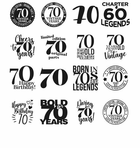 70th Birthday Gifts, 60th Birthday Gifts, Birthday Svg, 30th Birthday Gifts, 50th Birthday Gifts, 40th Birthday Gifts, 70th Birthday, Cricut Cut Files, Cricut Cut