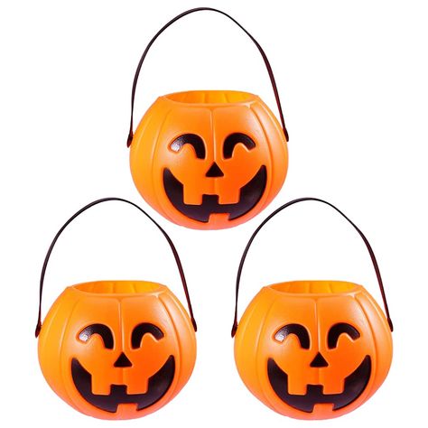 PRICES MAY VARY. Plastic 🎃3pcs Halloween Pumpkin Candy Bucket, 6.68 Inch Portable Pumpkin Bucket Trick or Treat Pumpkin Candy Bucket Holder with Handle for Favor Supplies ( Orange ) 🎃PREMIUM QUALITY：The Halloween pumpkin bucket is made of- friendly plastic, and . Not Easy to. Reusable for Years. Can be used as table centerpieces overflowing with treats, or a party favor give- a- way for the kids. 🎃UNIQUE DESIGN& EASY TO USE: These Pumpkin Sign are great outdoor halloween decorating options. T Plastic Pumpkins Bucket, Pumpkin Candy Holder, Diy Bamboo, Pumpkin Pail, Evil Pumpkin, Treat Bucket, Pumpkin Bucket, Halloween Baskets, Candy Bucket